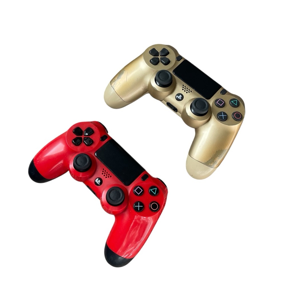 PS4 dualshock 4 Wireless Game Controllers - Red and Gold FOR PARTS